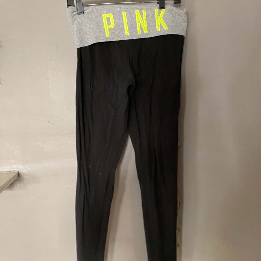 PINK fold over leggings